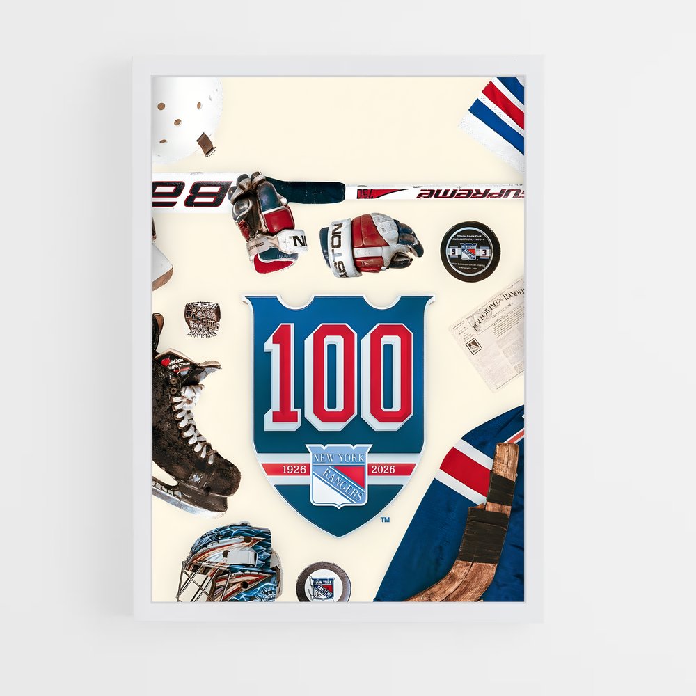 Poster Stickers des Rangers – affiche Hockey sur glace (vue 3)